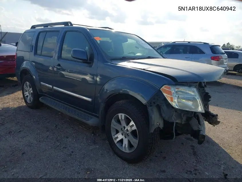 5N1AR18UX8C640942 2008 Nissan Pathfinder Le