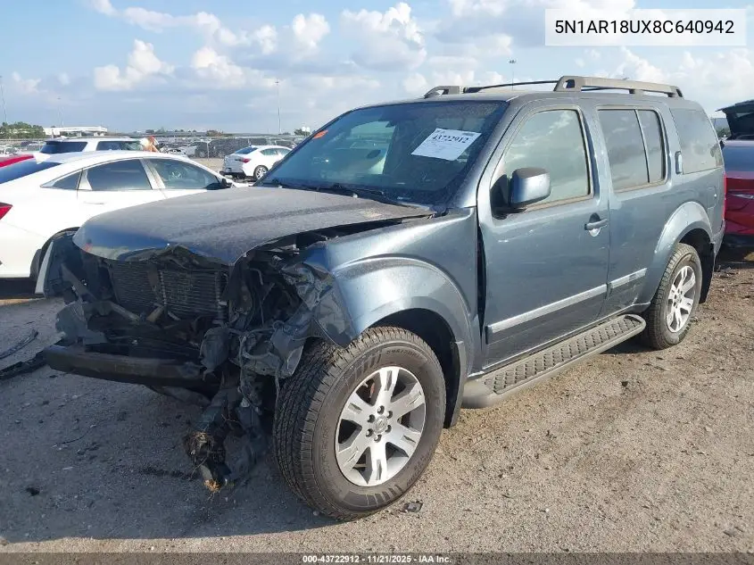 5N1AR18UX8C640942 2008 Nissan Pathfinder Le