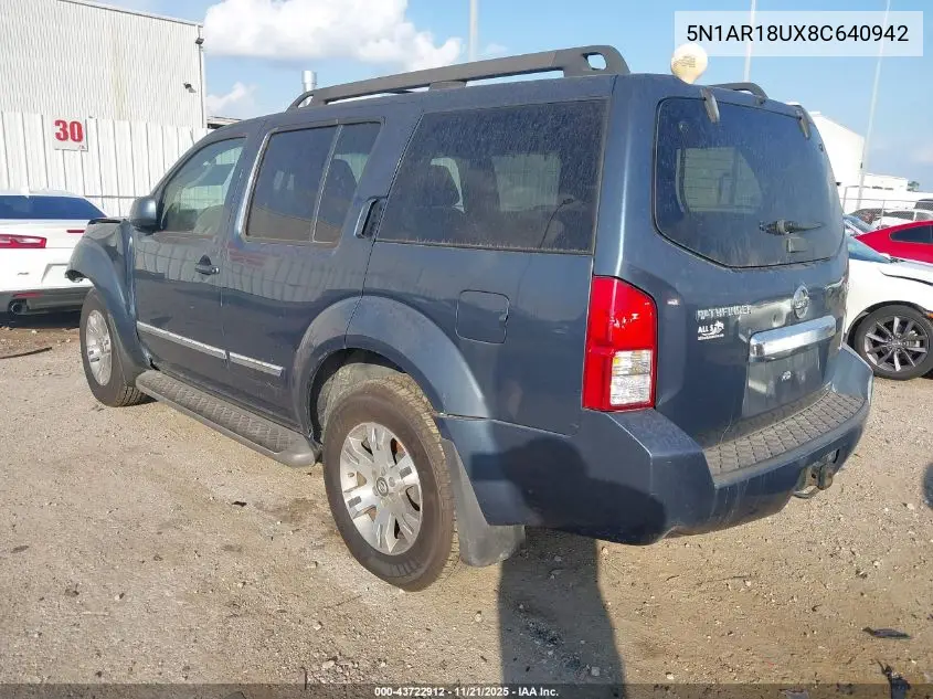 5N1AR18UX8C640942 2008 Nissan Pathfinder Le