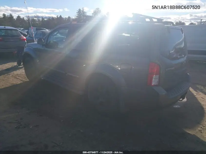 5N1AR18B88C607520 2008 Nissan Pathfinder Se