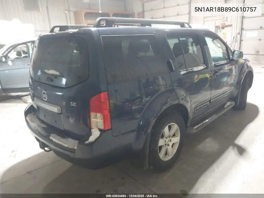 5N1AR18B89C610757 2009 Nissan Pathfinder Se