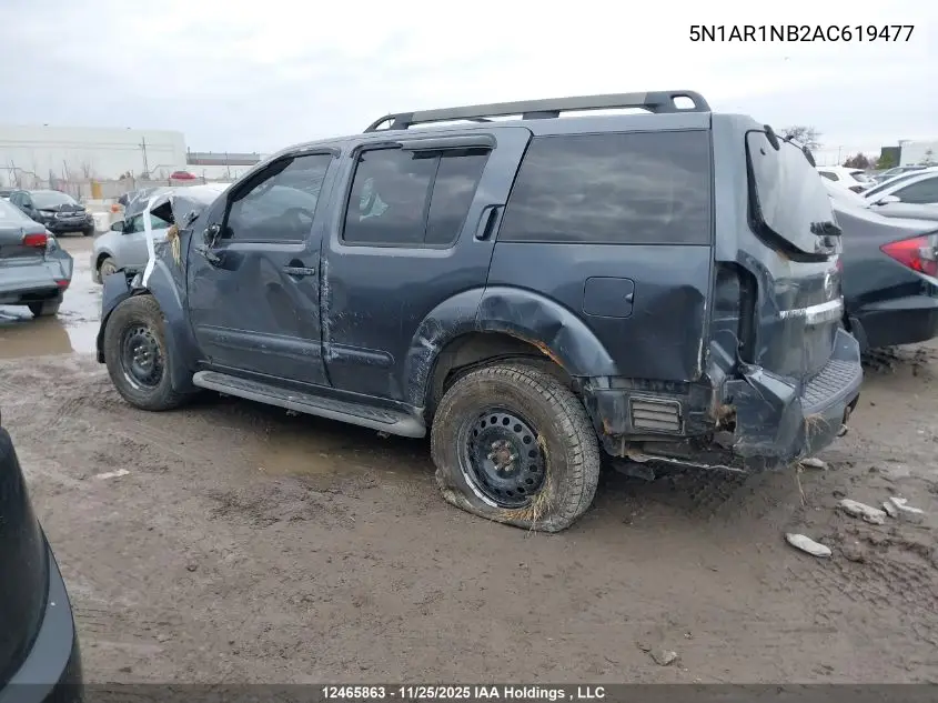 5N1AR1NB2AC619477 2010 Nissan Pathfinder
