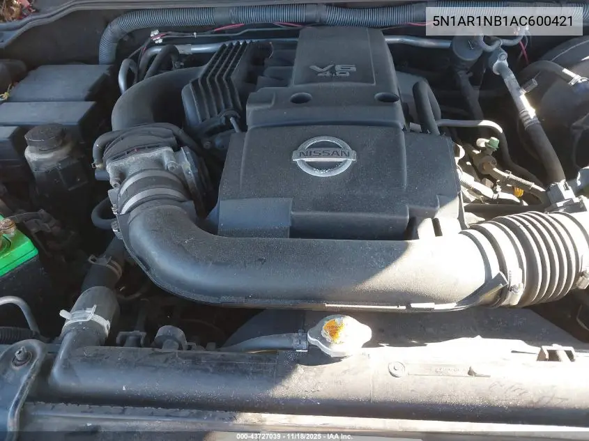 5N1AR1NB1AC600421 2010 Nissan Pathfinder Se