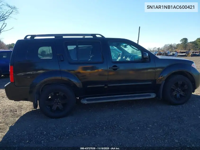 5N1AR1NB1AC600421 2010 Nissan Pathfinder Se