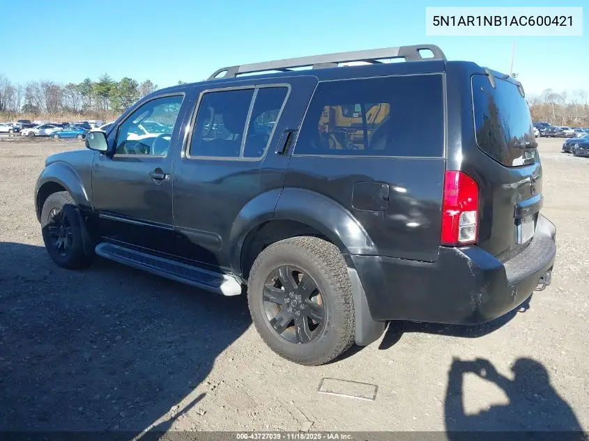 5N1AR1NB1AC600421 2010 Nissan Pathfinder Se