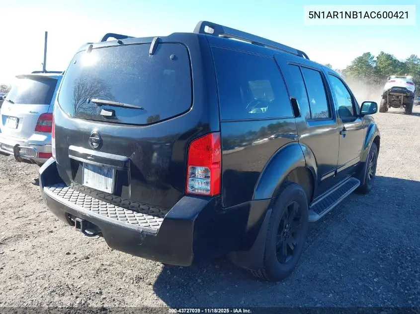 5N1AR1NB1AC600421 2010 Nissan Pathfinder Se