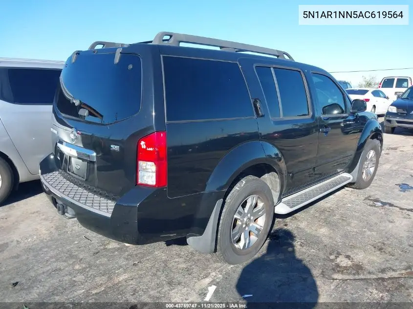 5N1AR1NN5AC619564 2010 Nissan Pathfinder Se