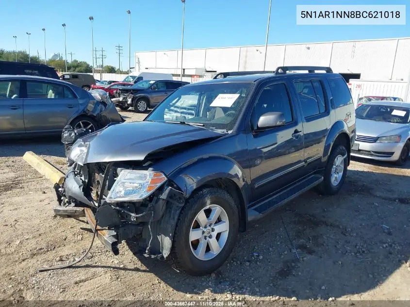 5N1AR1NN8BC621018 2011 Nissan Pathfinder Sv