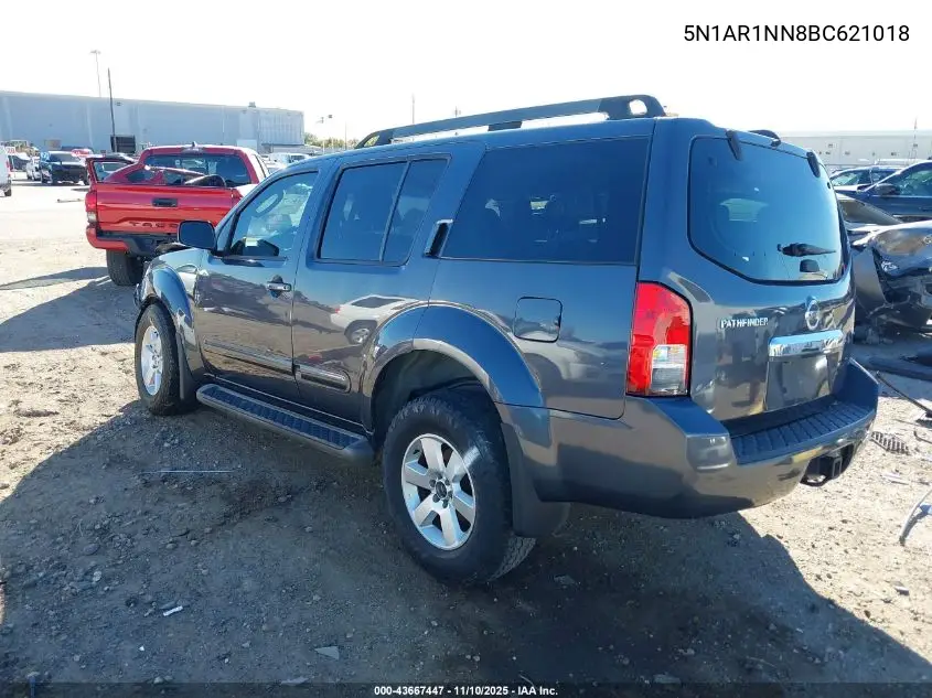 5N1AR1NN8BC621018 2011 Nissan Pathfinder Sv