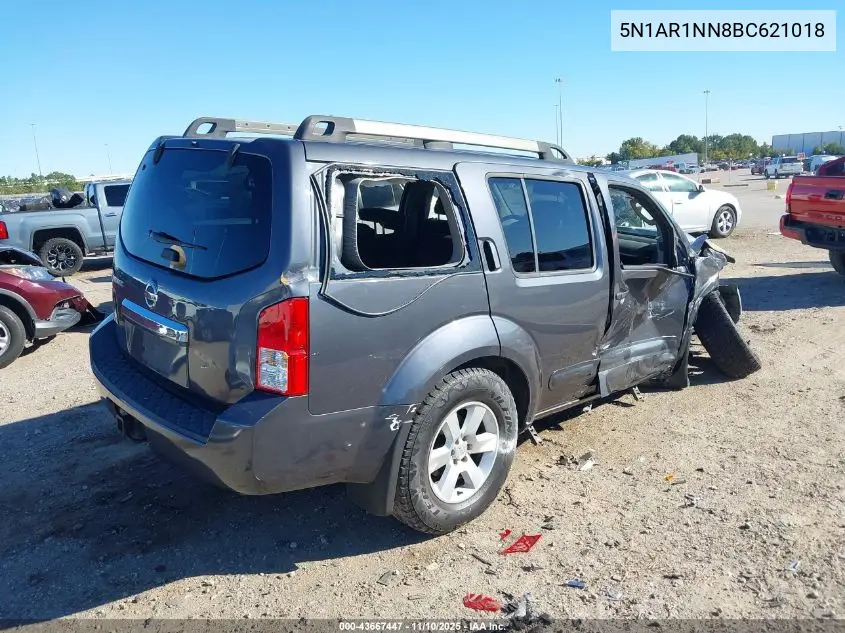 5N1AR1NN8BC621018 2011 Nissan Pathfinder Sv