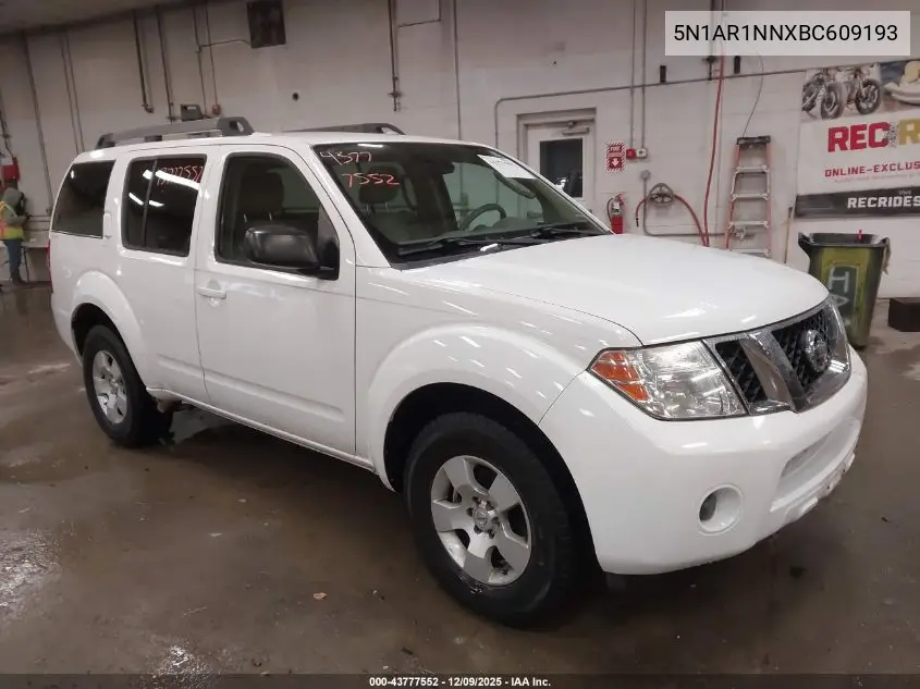 5N1AR1NNXBC609193 2011 Nissan Pathfinder S