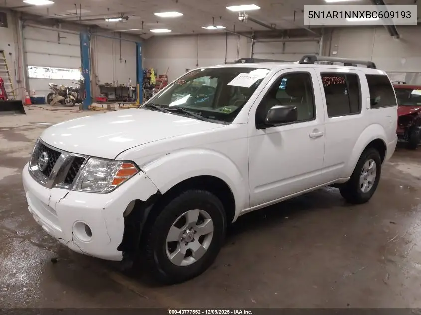 5N1AR1NNXBC609193 2011 Nissan Pathfinder S