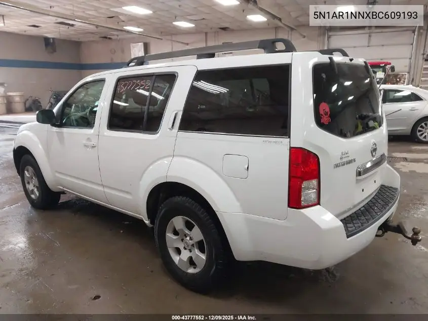 5N1AR1NNXBC609193 2011 Nissan Pathfinder S