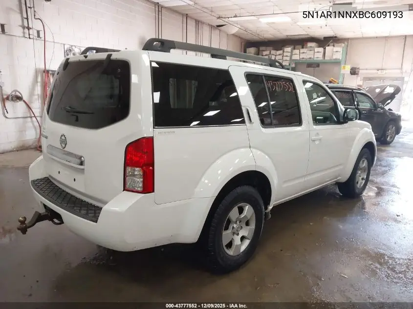 5N1AR1NNXBC609193 2011 Nissan Pathfinder S