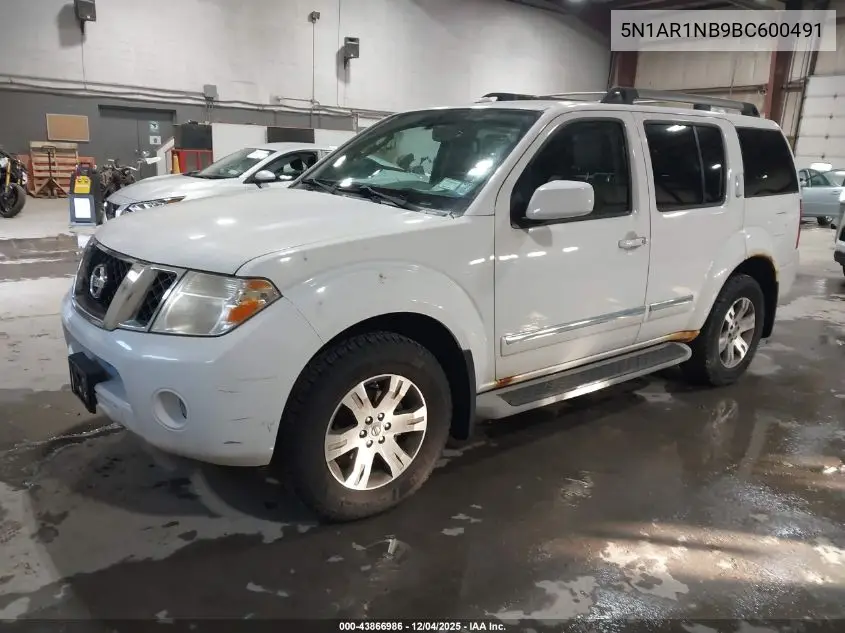 5N1AR1NB9BC600491 2011 Nissan Pathfinder Silver