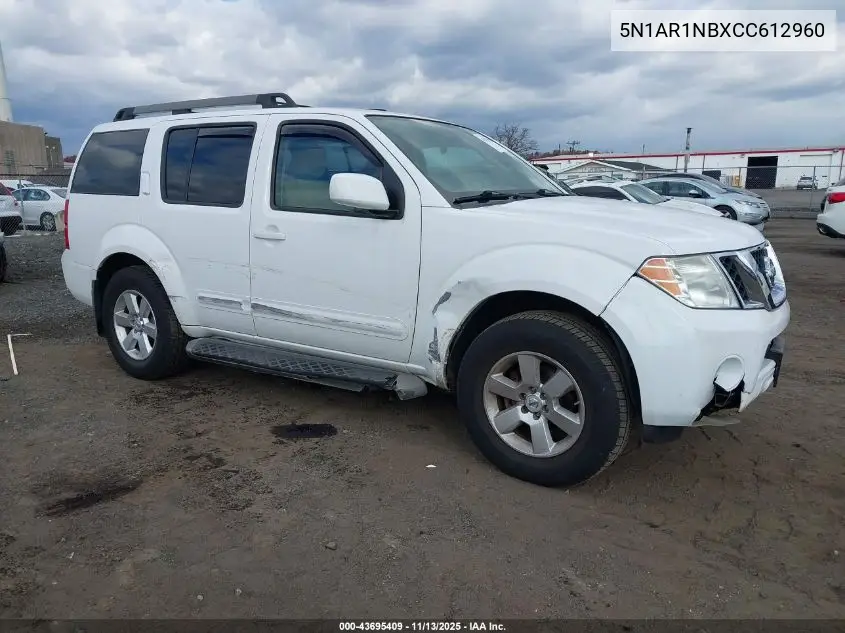 5N1AR1NBXCC612960 2012 Nissan Pathfinder Sv