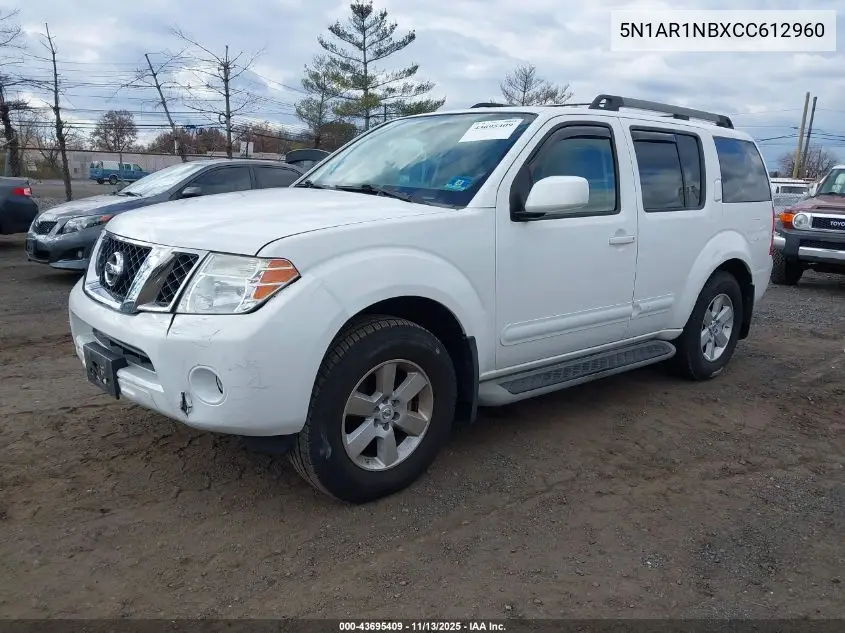 5N1AR1NBXCC612960 2012 Nissan Pathfinder Sv