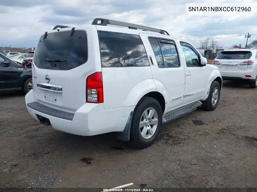 5N1AR1NBXCC612960 2012 Nissan Pathfinder Sv