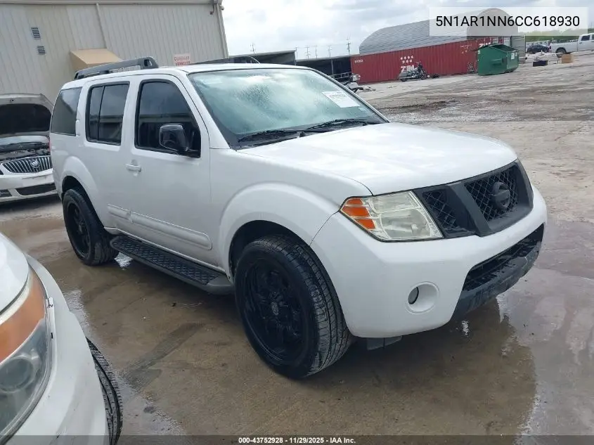5N1AR1NN6CC618930 2012 Nissan Pathfinder Sv