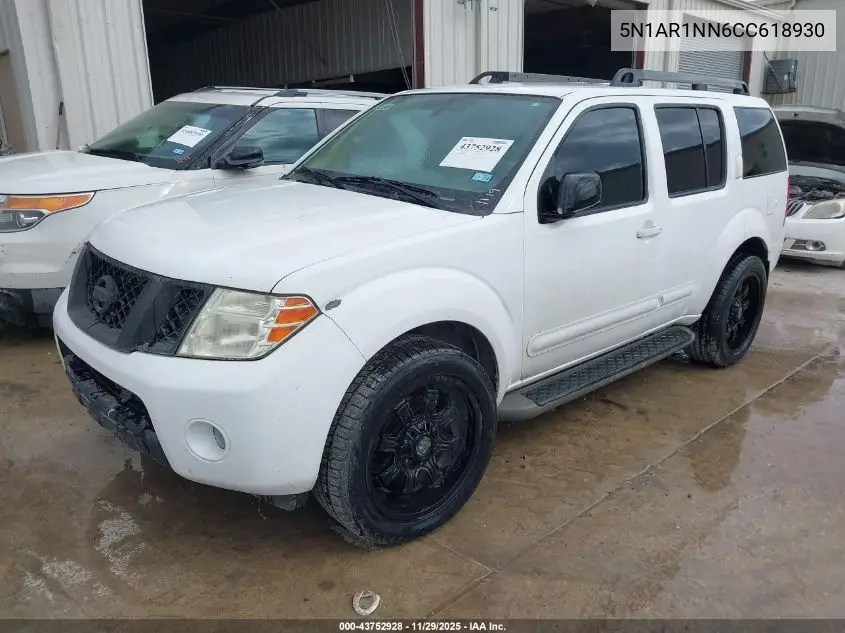 5N1AR1NN6CC618930 2012 Nissan Pathfinder Sv