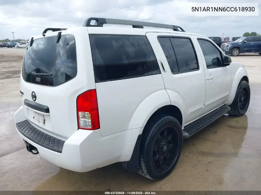 5N1AR1NN6CC618930 2012 Nissan Pathfinder Sv