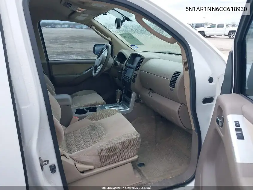 5N1AR1NN6CC618930 2012 Nissan Pathfinder Sv