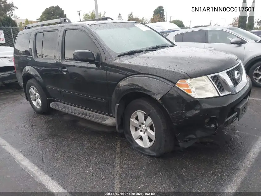 5N1AR1NN0CC617501 2012 Nissan Pathfinder Sv