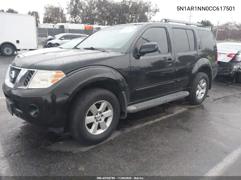 5N1AR1NN0CC617501 2012 Nissan Pathfinder Sv