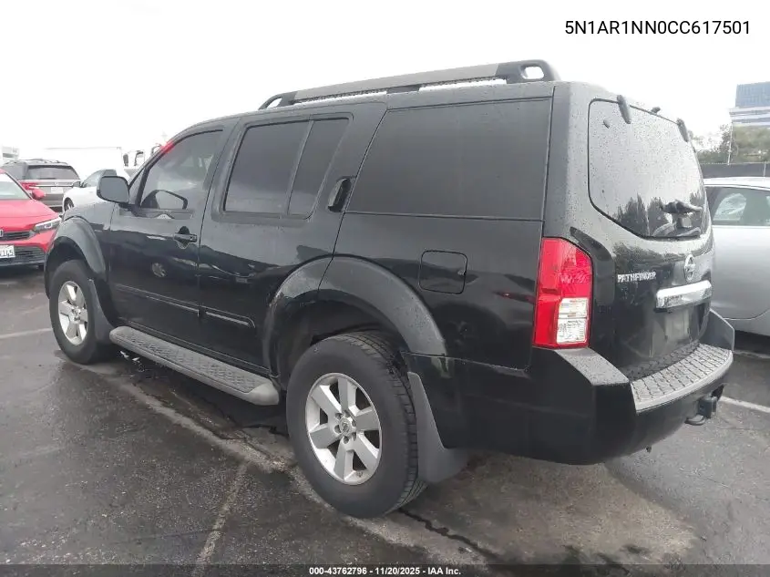 5N1AR1NN0CC617501 2012 Nissan Pathfinder Sv