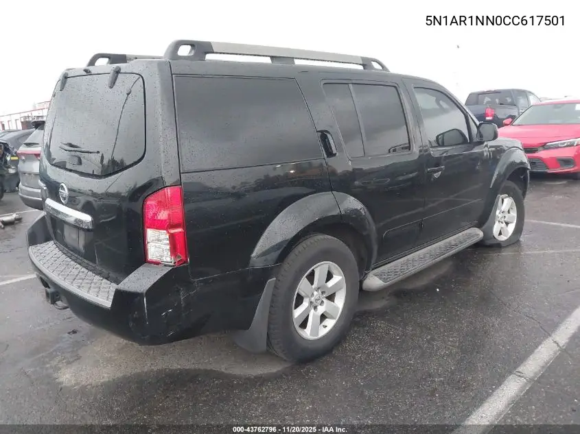 5N1AR1NN0CC617501 2012 Nissan Pathfinder Sv