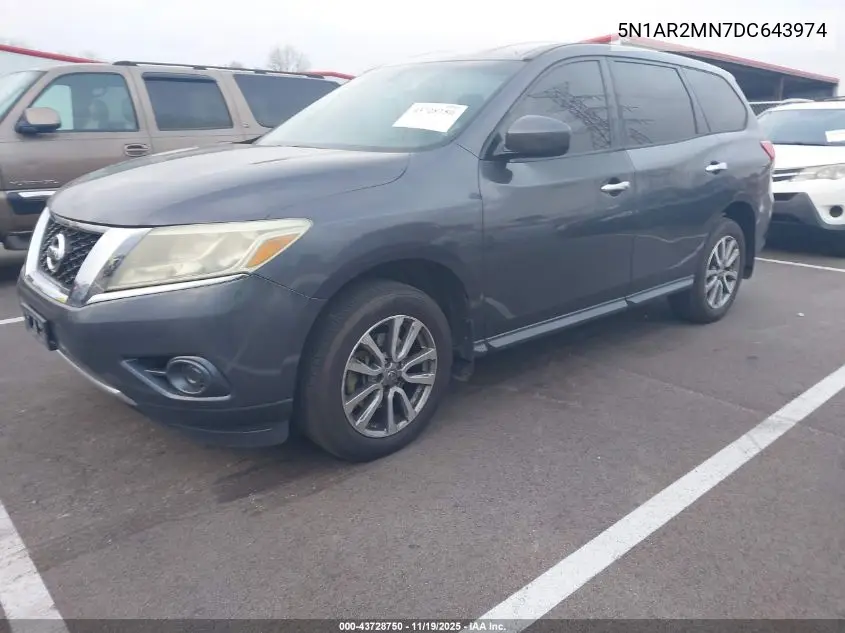 5N1AR2MN7DC643974 2013 Nissan Pathfinder S