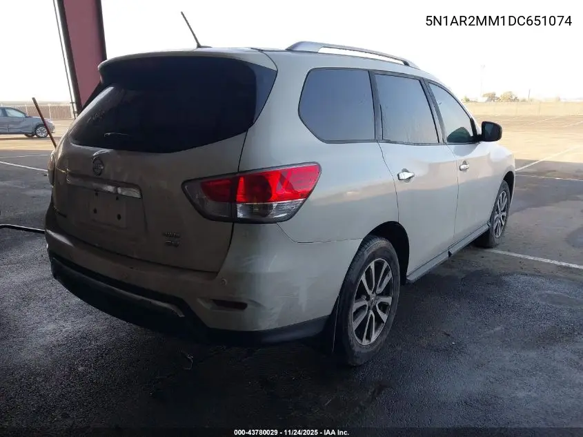 5N1AR2MM1DC651074 2013 Nissan Pathfinder Sv