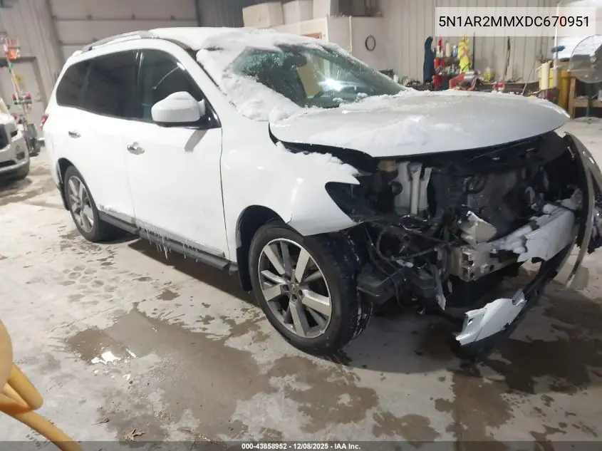 5N1AR2MMXDC670951 2013 Nissan Pathfinder Platinum