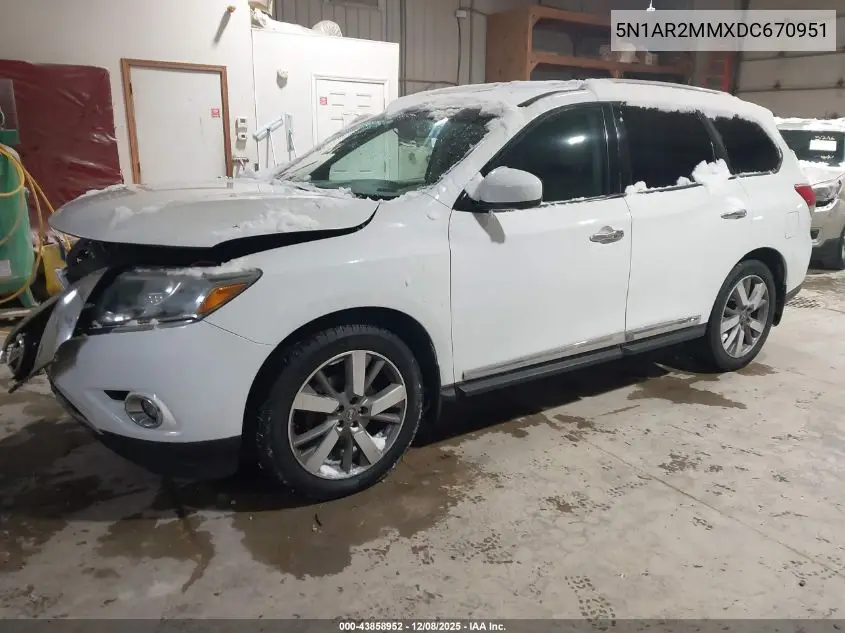 5N1AR2MMXDC670951 2013 Nissan Pathfinder Platinum