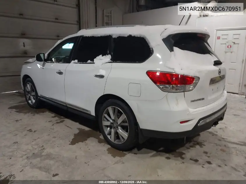 5N1AR2MMXDC670951 2013 Nissan Pathfinder Platinum