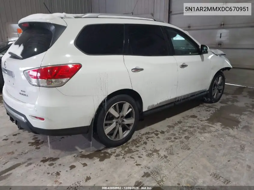 5N1AR2MMXDC670951 2013 Nissan Pathfinder Platinum