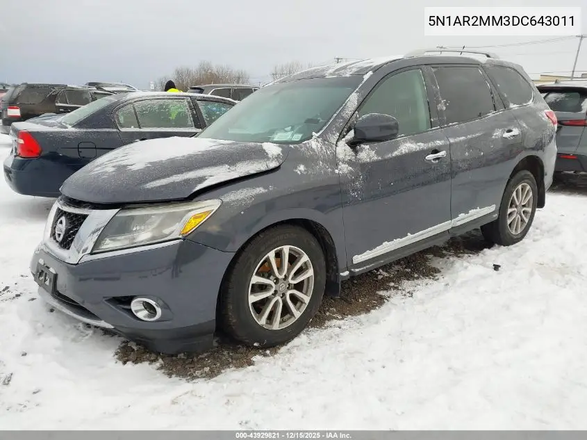 5N1AR2MM3DC643011 2013 Nissan Pathfinder Sl