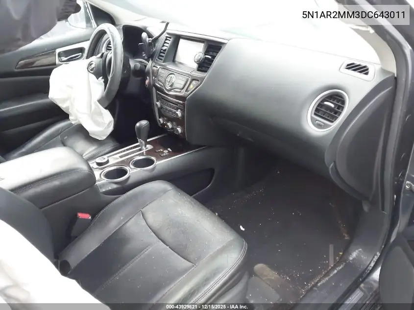 5N1AR2MM3DC643011 2013 Nissan Pathfinder Sl