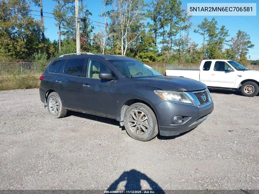 5N1AR2MN6EC706581 2014 Nissan Pathfinder Sv