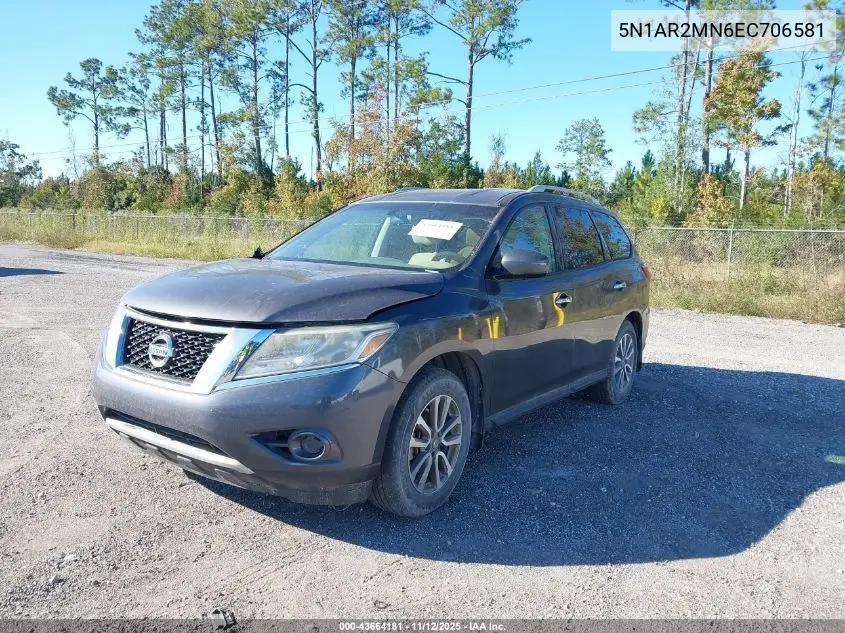 5N1AR2MN6EC706581 2014 Nissan Pathfinder Sv