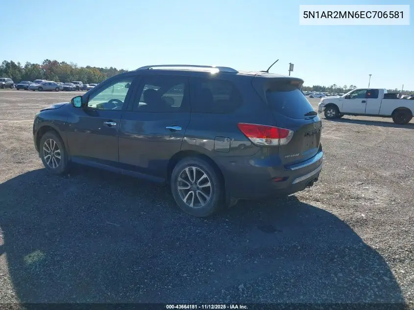 5N1AR2MN6EC706581 2014 Nissan Pathfinder Sv