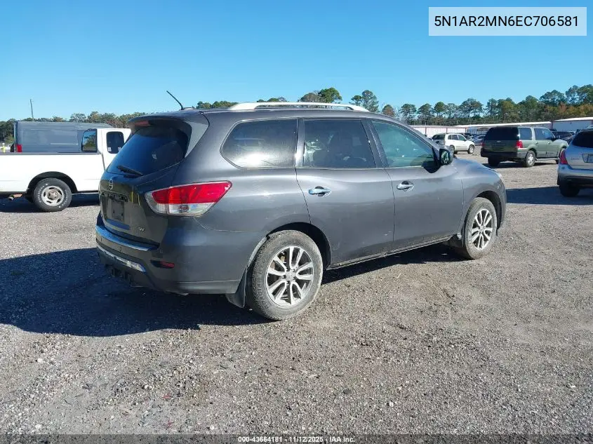 5N1AR2MN6EC706581 2014 Nissan Pathfinder Sv