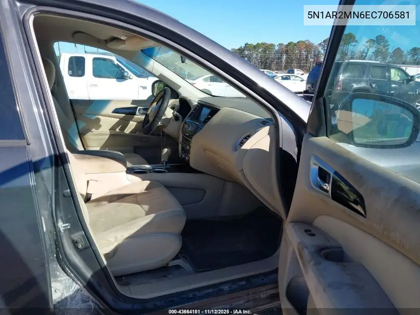 5N1AR2MN6EC706581 2014 Nissan Pathfinder Sv