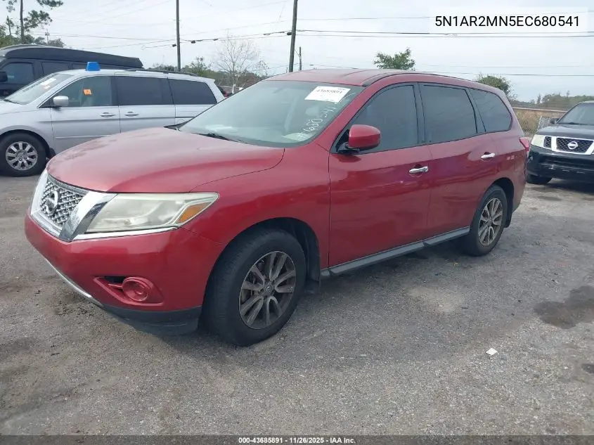 5N1AR2MN5EC680541 2014 Nissan Pathfinder S