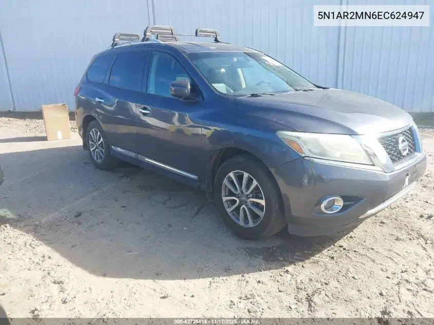 5N1AR2MN6EC624947 2014 Nissan Pathfinder Sl