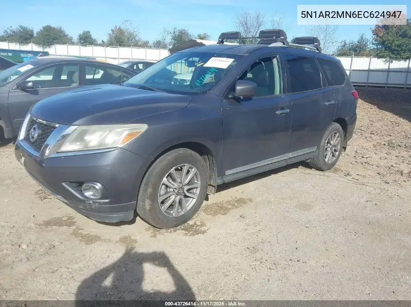 5N1AR2MN6EC624947 2014 Nissan Pathfinder Sl