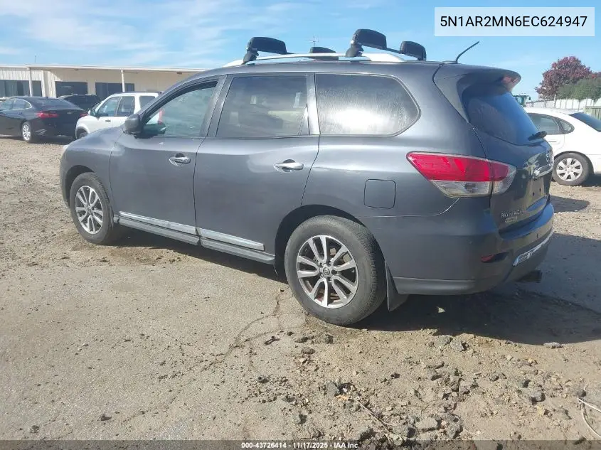 5N1AR2MN6EC624947 2014 Nissan Pathfinder Sl