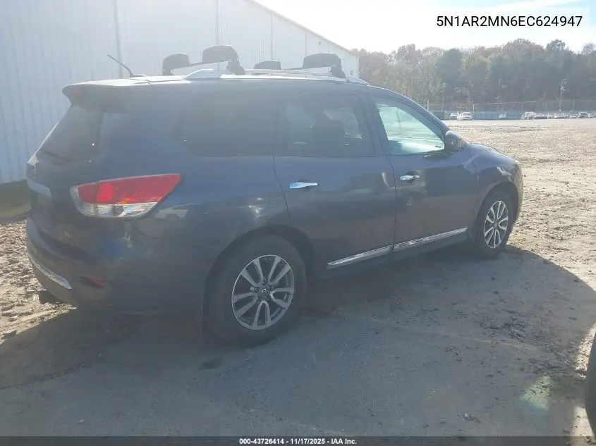 5N1AR2MN6EC624947 2014 Nissan Pathfinder Sl