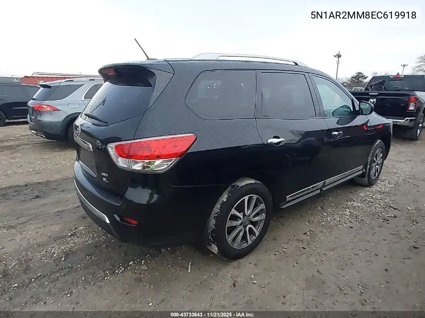 5N1AR2MM8EC619918 2014 Nissan Pathfinder Sl