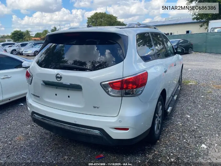 5N1AR2MN5EC686386 2014 Nissan Pathfinder Platinum/S/Sl/Sv